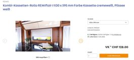REMIS Rollo REMIflair I 1130 x 595mm, Creme/Weiss, Neu!