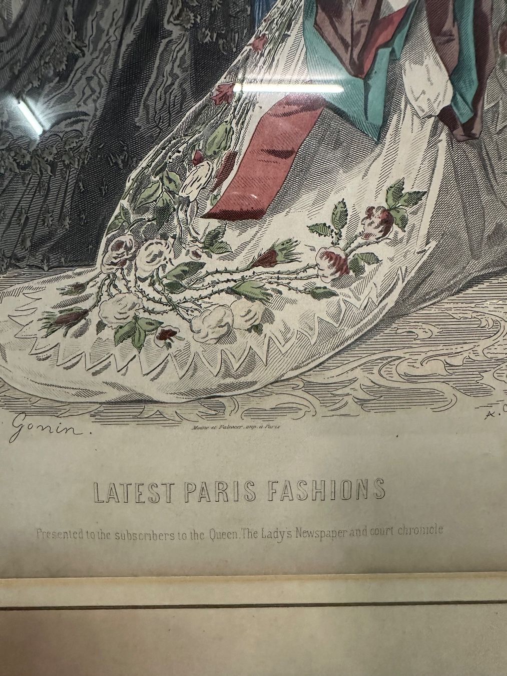 Gravures: Gravure antique mode Paris 1873, encadré – D'occasion à Lausanne par artnouveau04 2