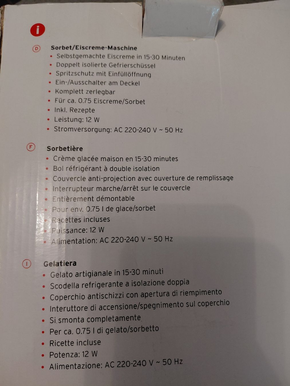 Elettrodomestici da cucina: Intertronic Glacemaschine/Sorbetiere – Usato da Schötz venduto da chr_khn7 1