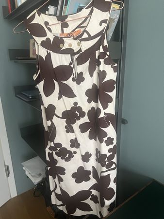TORY BURCH Kleid Gr. 4 / 36 – Braun Weiss Floral 