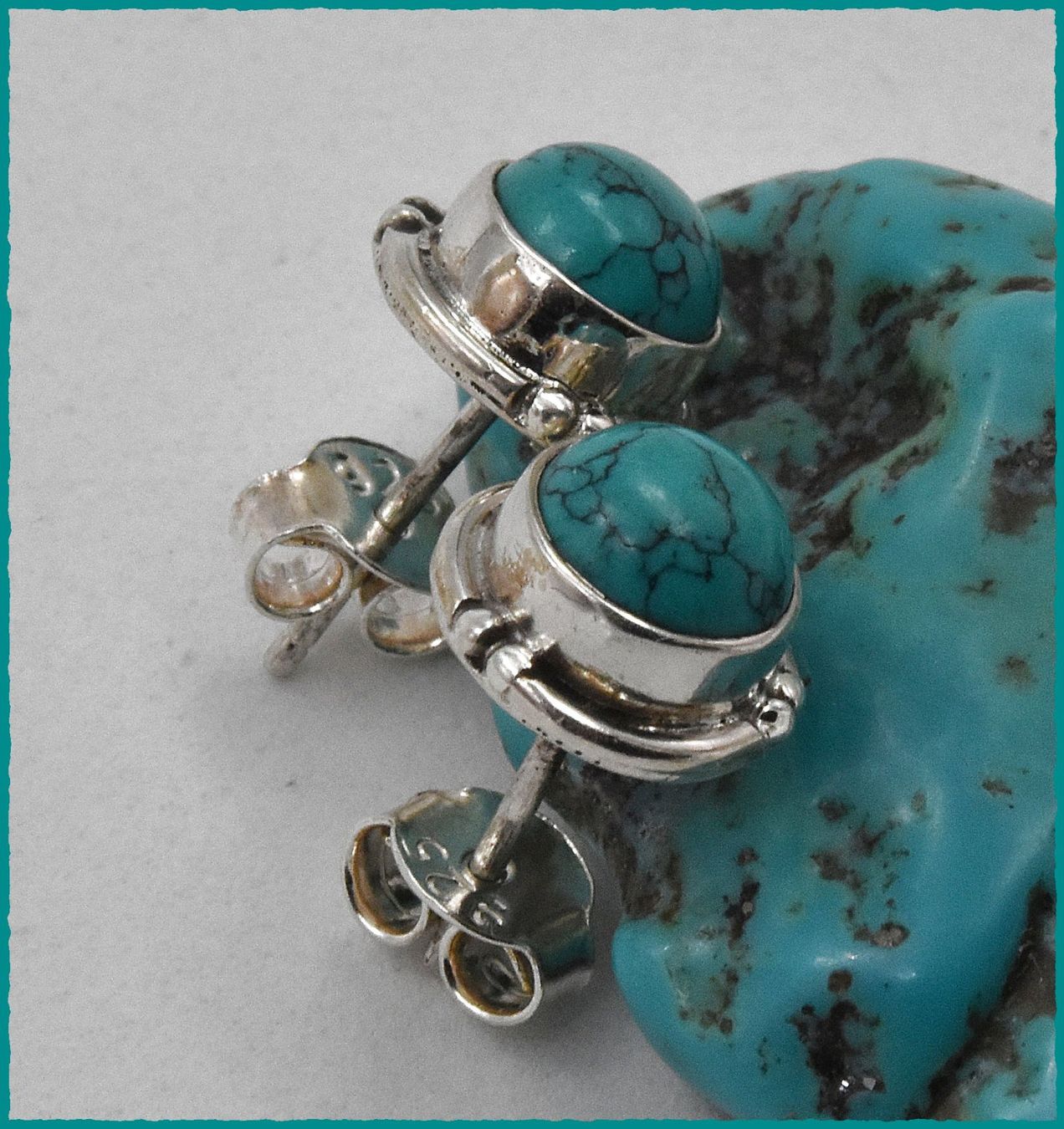 Orecchini pendenti & Orecchini a lobo: TURQUOISE, Türkis Ohrstecker 925 Silber – Nuovo e nell'imballaggio originale da Oberglatt ZH venduto da Goldfee1 2
