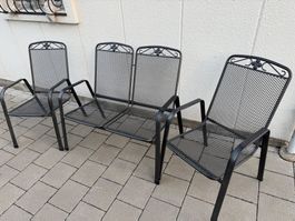 Gartenbank und 2 Gartenstühle