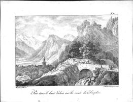 Simplon  Litho. von Bacler d'Albe 1820 selten