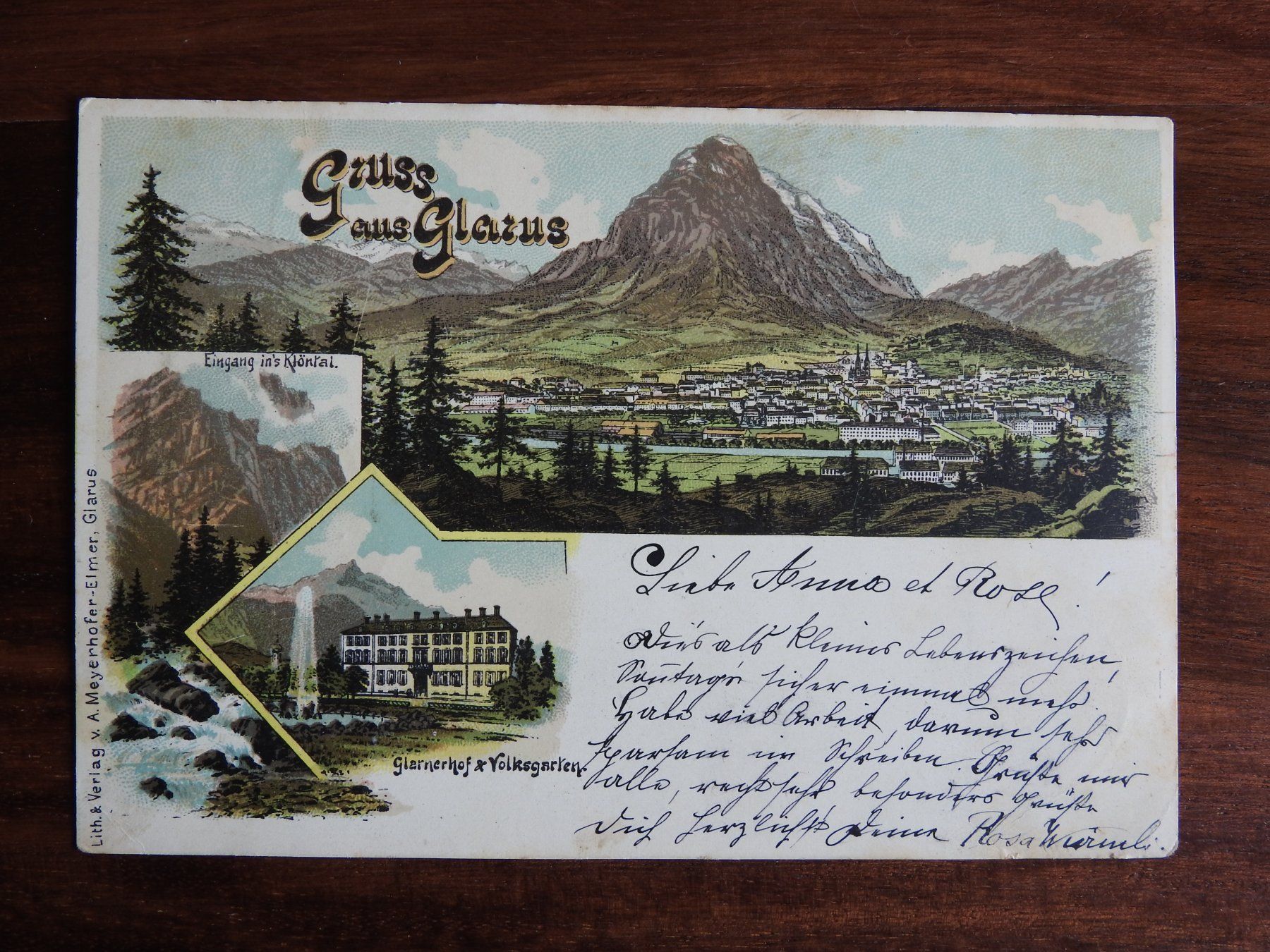Cartoline postali: Gruss aus Glarus, schöne AK – Usato da Rain venduto da 999-800-K