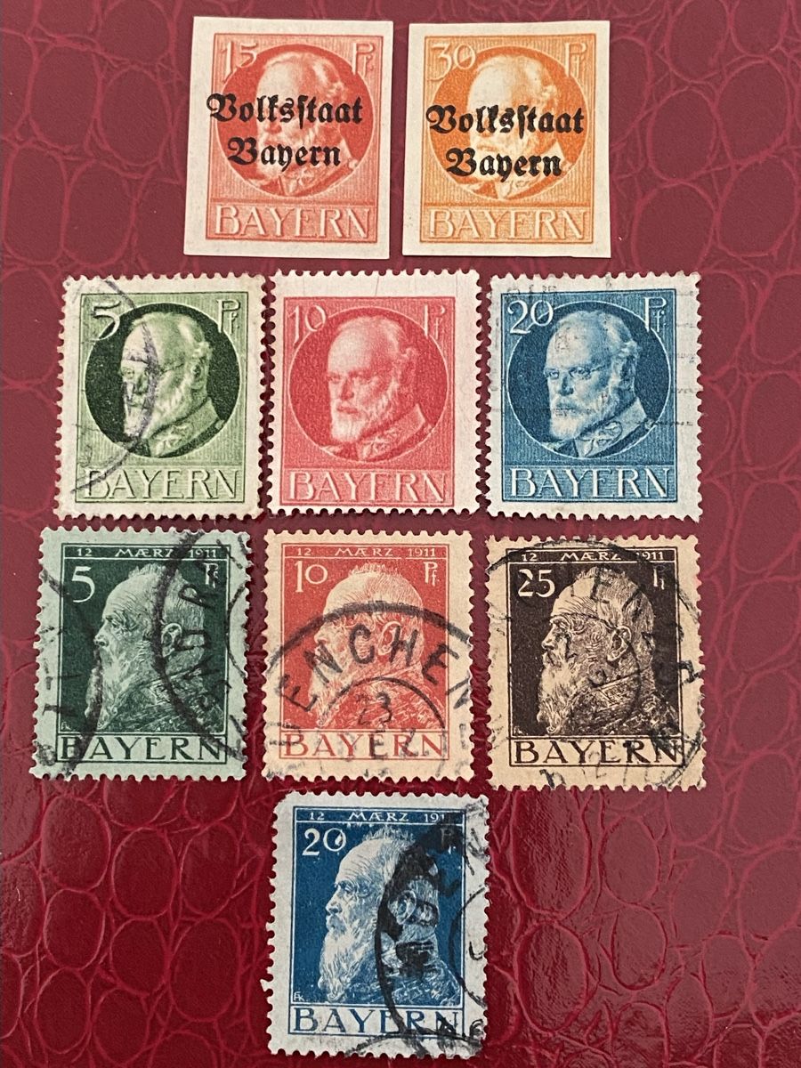 Alle Briefmarken: Timbres Bayern - Allemagne – Gebraucht aus Petit-Lancy von Solcarm