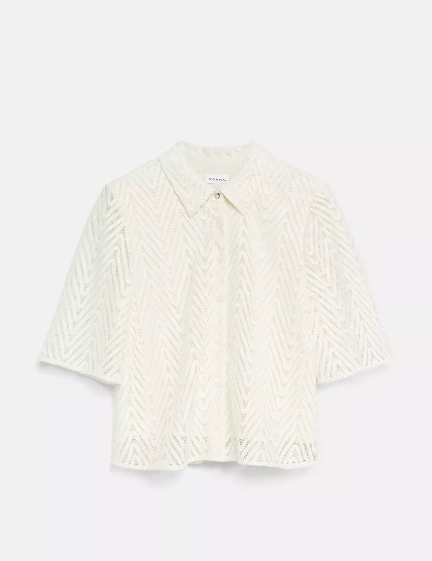 Comma Blusen: Comma Damen Bluse Weiss Spitze neuwertig – Neu und originalverpackt aus Luzern von Sommer_26 3