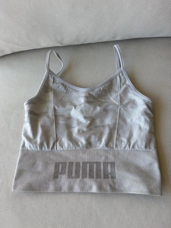 Puma Damen Top grau Groesse S mit Etikett
