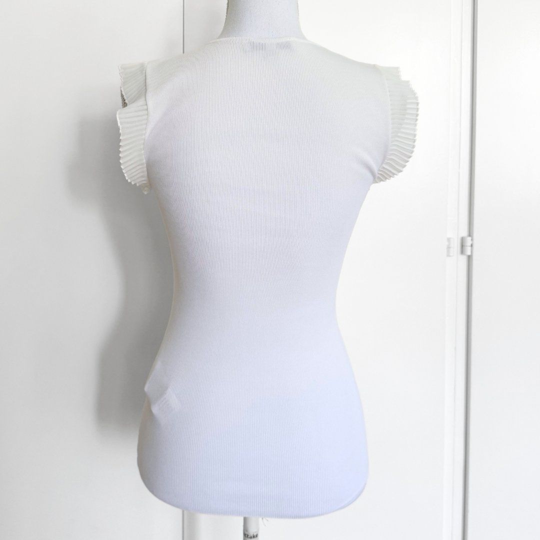 Morgan Top: MORGAN Top Blanc Manches Courtes - Taille S – Usato da Vevey venduto da secondlifevevey 2