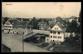 AK Amriswil, Strassenansicht mit Häusern