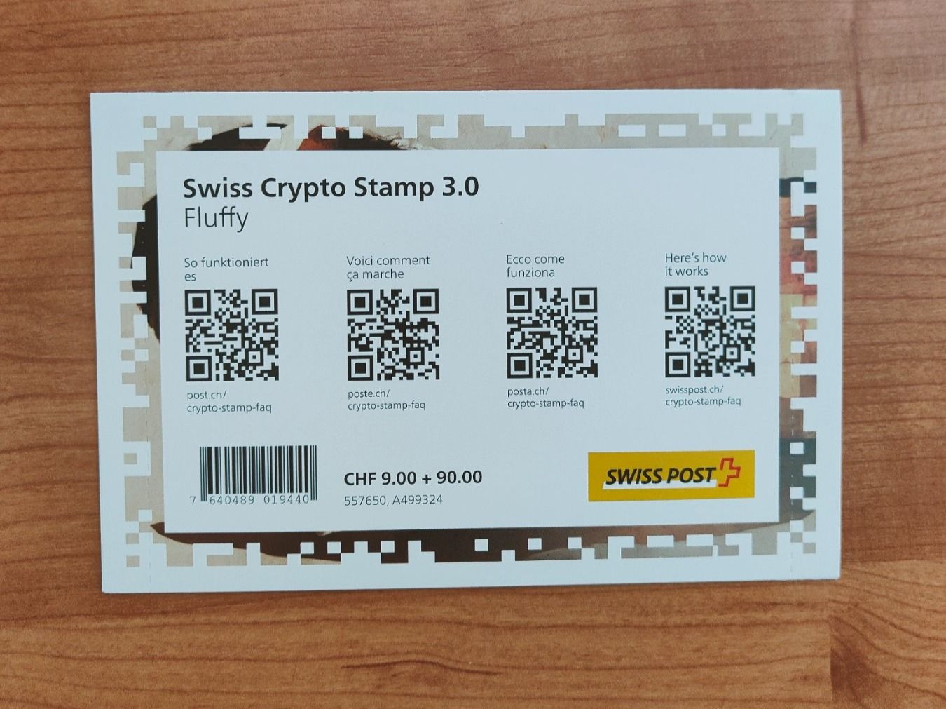 Tutti i francobolli: Swiss Crypto Stamps Fluffy ID.8 – Nuovo e nell'imballaggio originale da Bilten venduto da Stefan6363 1