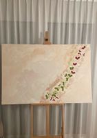 Grosses Gemälde 80x120 cm – Abstraktes Unikat in Beig