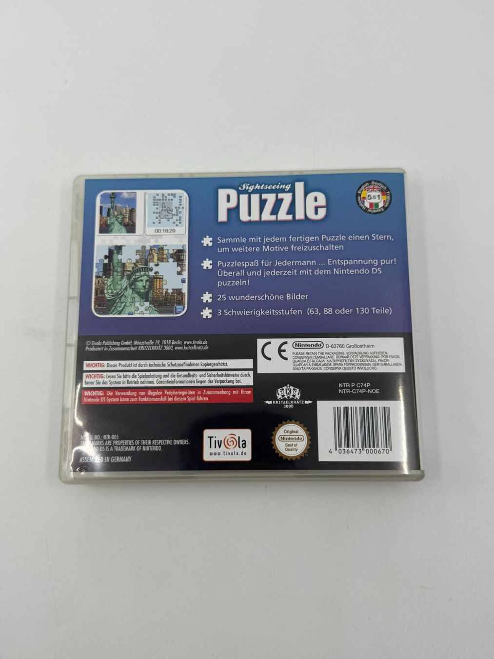 Giochi: Sightseeing Puzzle (Nintendo DS) – Usato da Herisau venduto da Seyashop1 2