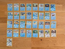 Pokémon Karten Lot – 33 Wasser/Stahl (Portugiesisch)