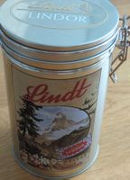 Lindt Lindor Blechdose mit Schweizer Alpenmotiv 
