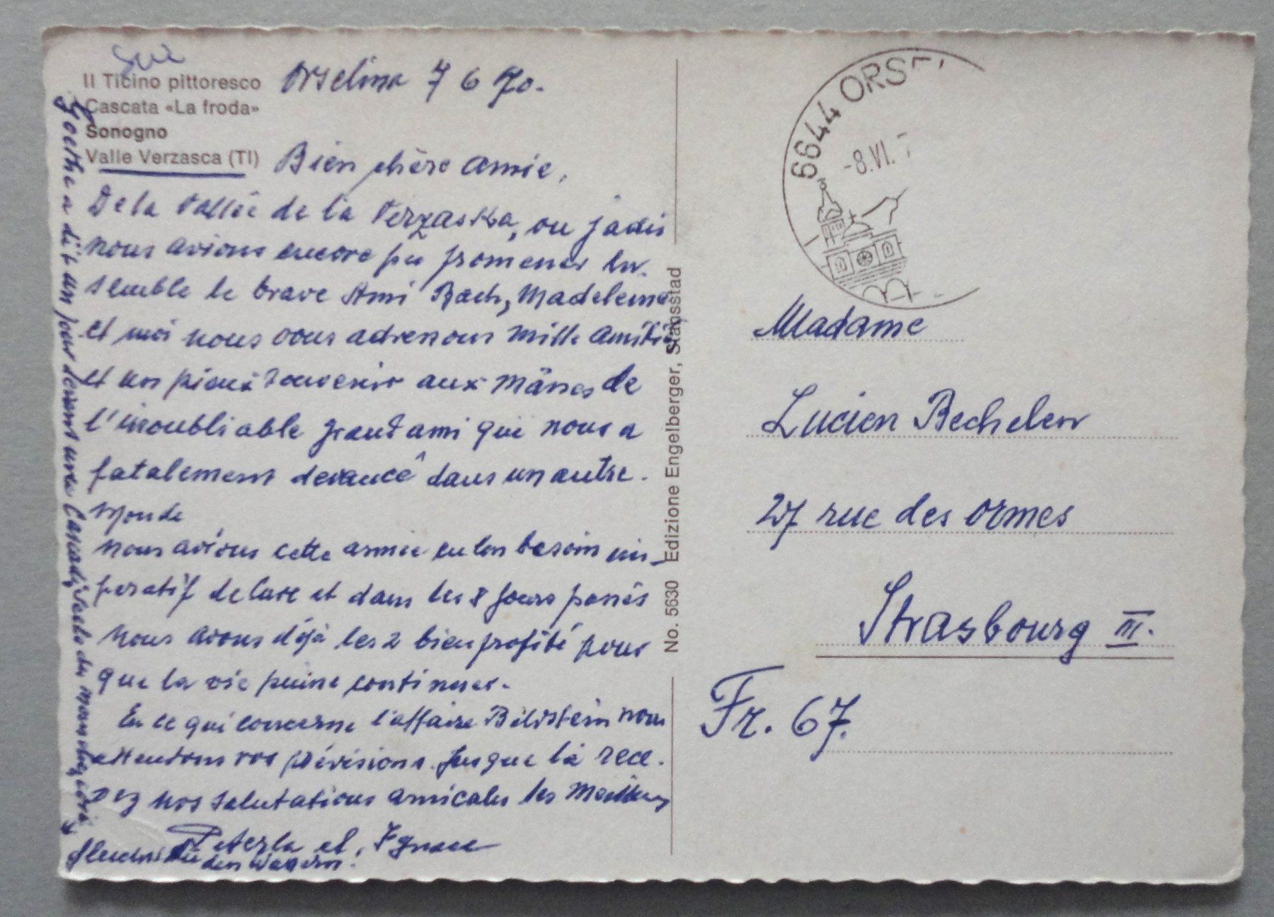 Cartoline postali: Cascata "La froda", Sonogno, Valle Verzasca – Difettoso da Fétigny venduto da Billy2miny 1