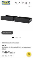 2x Bettkasten Ikea Malm schwarz