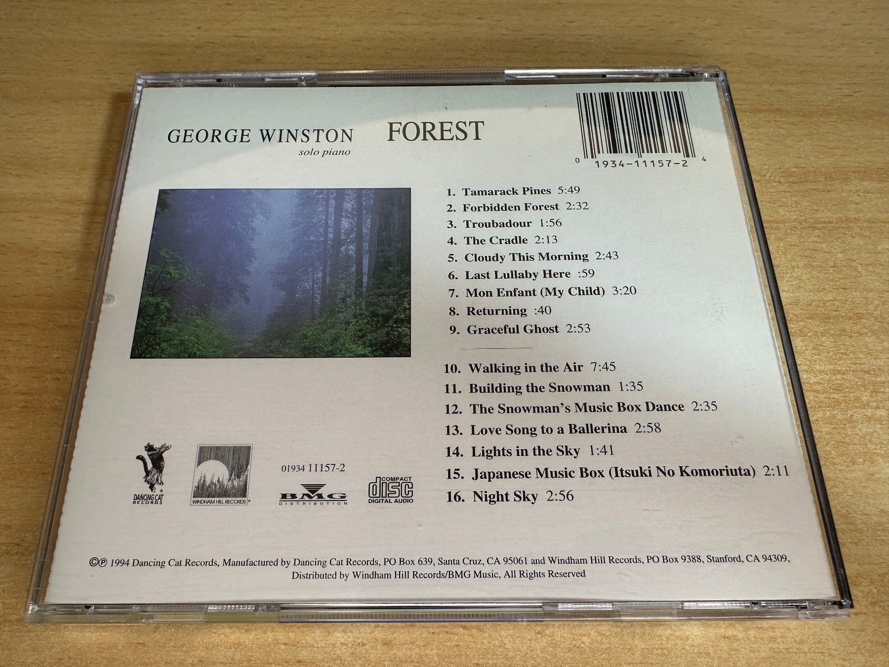 CD: L8 George Winston – Forest – Usato da Rikon im Tösstal venduto da Alpenmutz 1