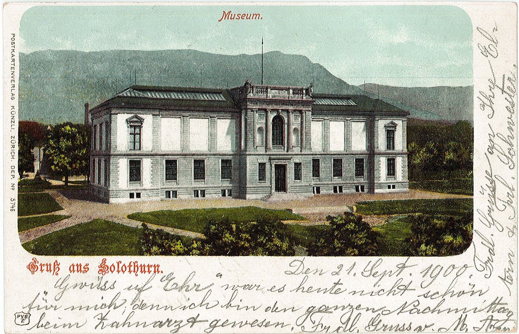Cartoline postali: SO 94 SOLOTHURN Museum UPU 5 Rp. 1900 – Usato da Fribourg venduto da philafri