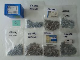 Diverse Schrauben Muttern Hochspannungsringe M5