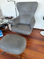 Sessel Molteni&C grau Nubukleder praktisch neu