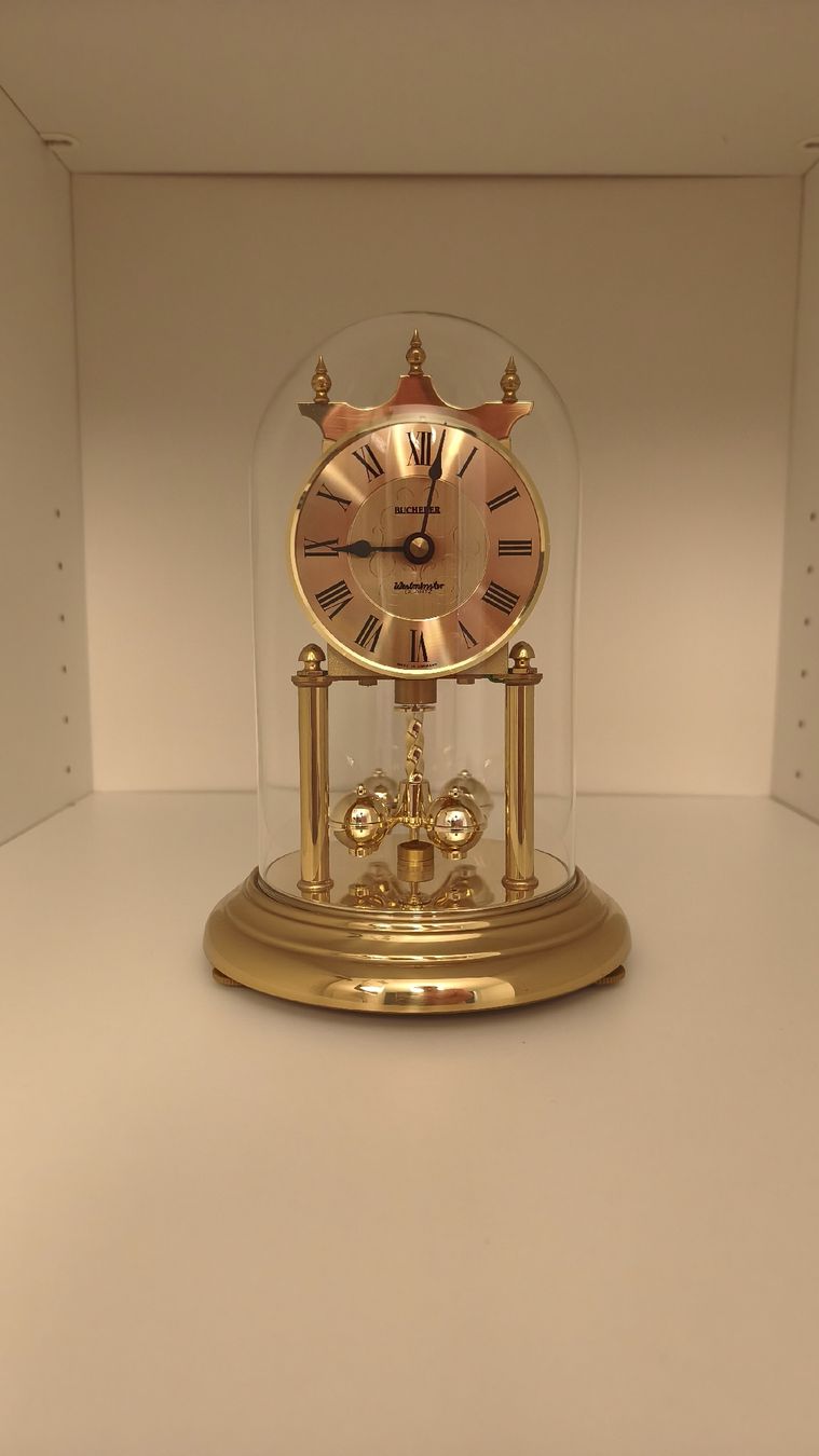Bucherer Orologi da terra & Orologi da parete: Tischuhr Messing Glaskuppel Westminster  – Nuovo (secondo la descrizione) da Hochdorf venduto da Berry005 1