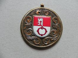 Medaille Schweiz Wappen Fahne  ca. 1975 Kanton Obwalden OW