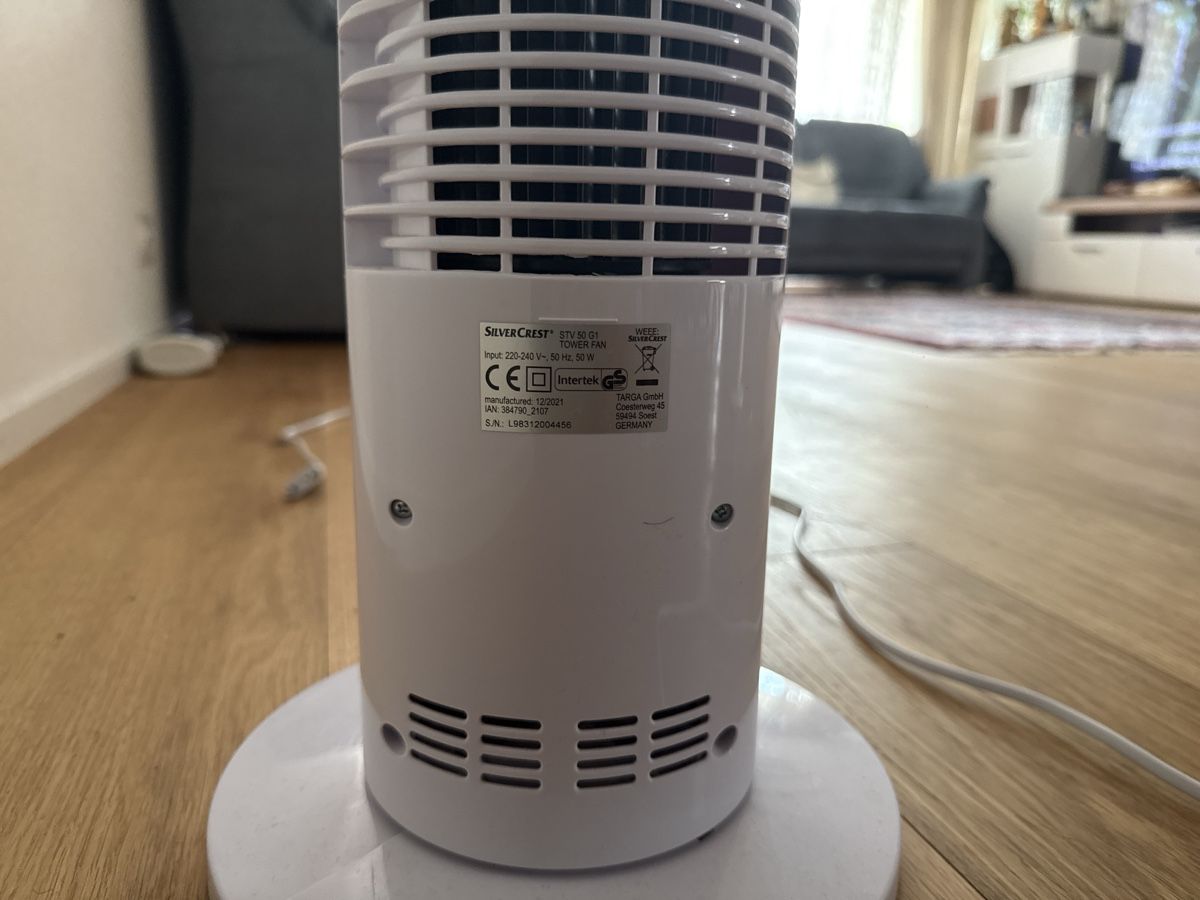 SilverCrest Ventilatoren: SilverCrest Turmventilator weiss gebraucht – Gebraucht aus Nussbaumen AG von tar_k9h9 3