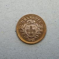 1 Rappen 1912 , Bronze .