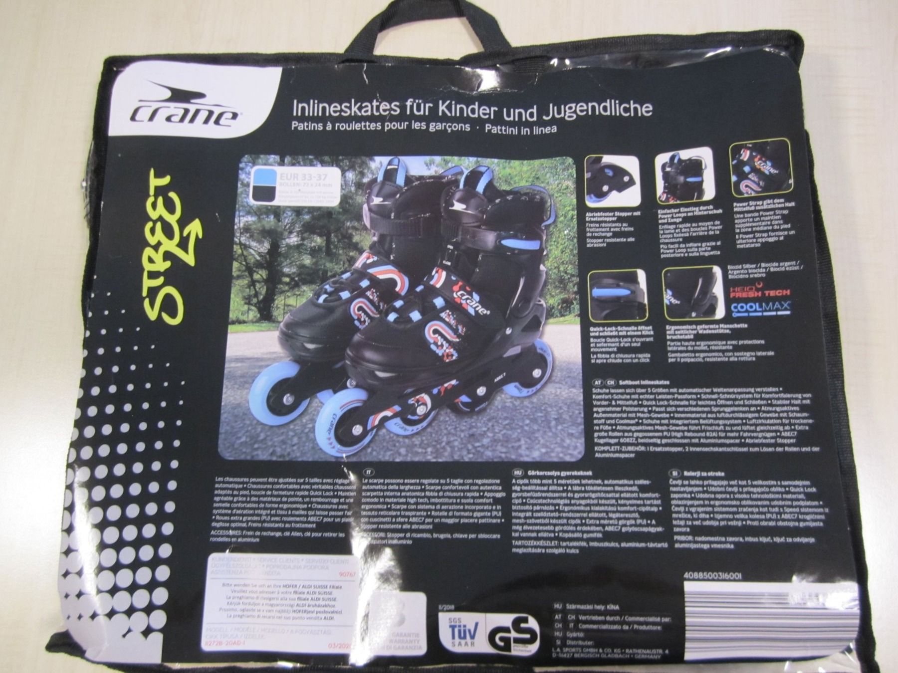 Inline-Skating & Rollschuhe: Inline Skates, Rollschuhe Gr. 33 - 37, schwarz/blau – Neu (gemäss Beschreibung) aus Winterthur von  6