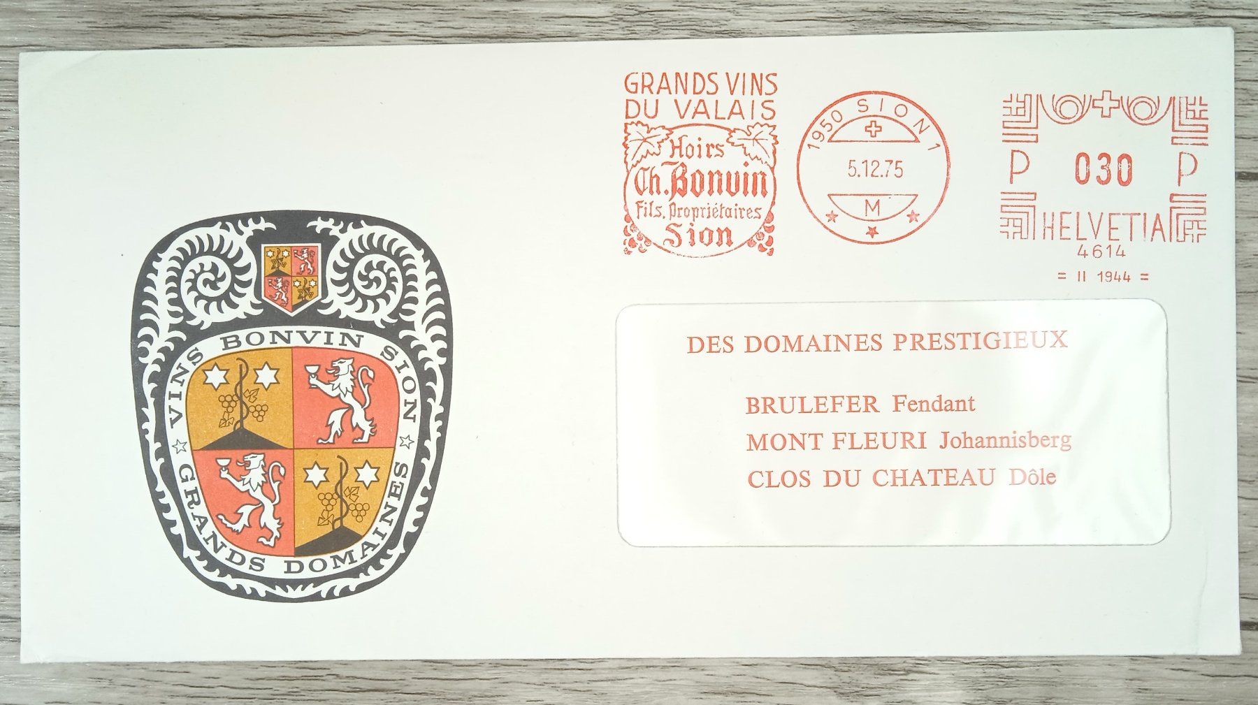 Tutti i francobolli: TR100 Enveloppe + Timbre Suisse 1944 – Usato da Cousset venduto da Patrick_Collections