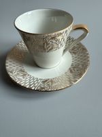 Bavaria Porzellan Tasse mit Teller Gold Dekor Vintage