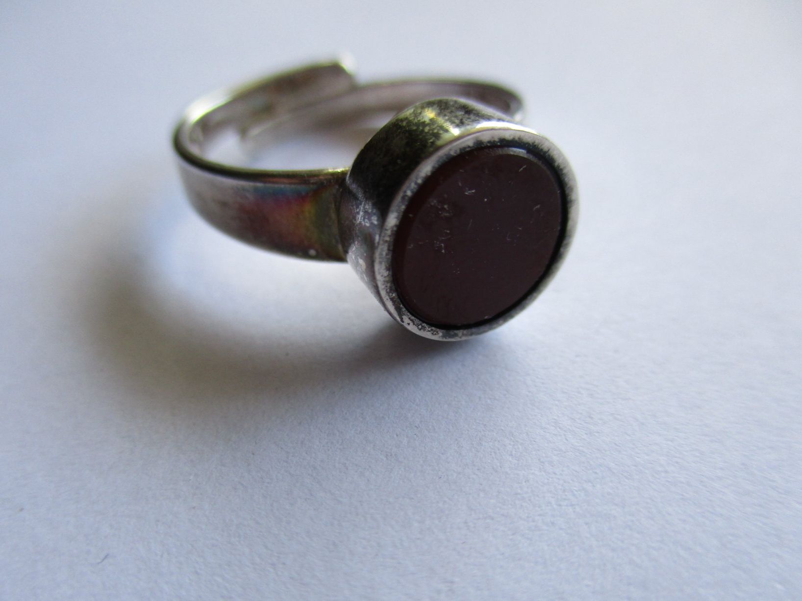 Bagues: Bague argent 925 réglable avec pierre marron – D'occasion à La Sarraz par vic_v6kz