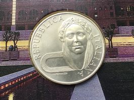 ITALIA ** 500 Lire XXV Olimpiade di Barcellona 1992 Silber