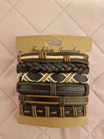 6 bracelets en cuir réglables, NEUF