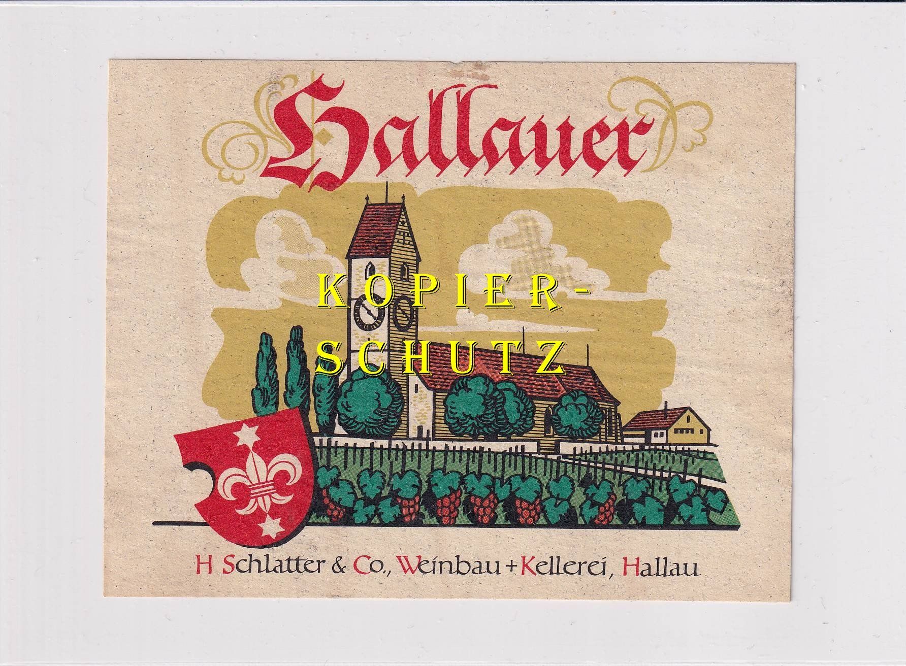 Papier: Etikette - Hallauer /bd – D'occasion à Hombrechtikon par Rudolf07