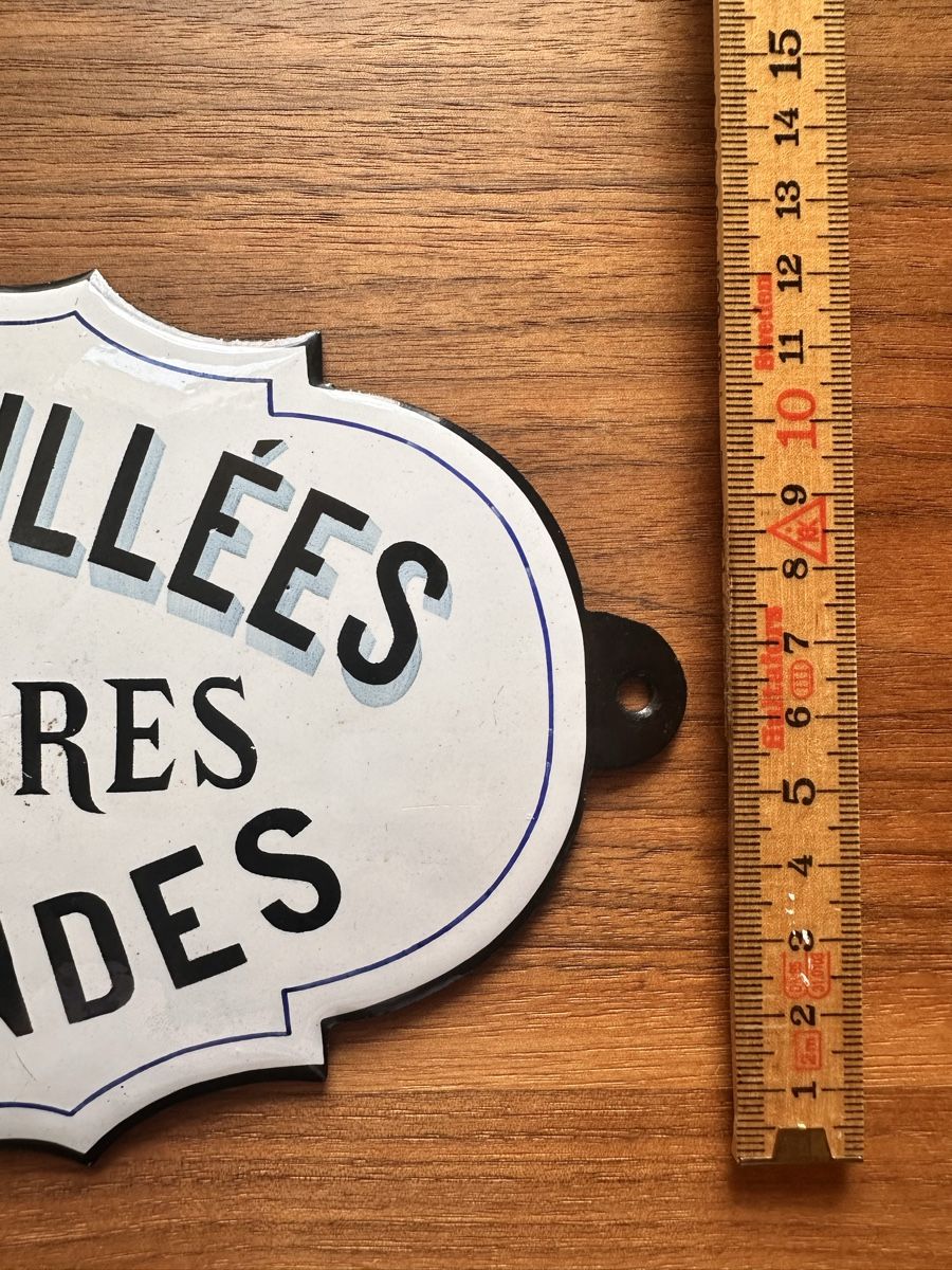 Insegne: Altes Emailschild «Plaques émaillées»  – Usato da Rizenbach venduto da reb_b9rk 2