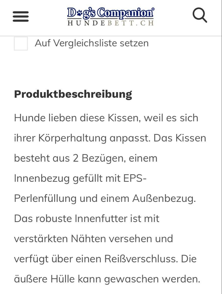Letti: Dog's Company Hundebett gross – Nuovo e nell'imballaggio originale da meisterschwanden venduto da Focusli 2