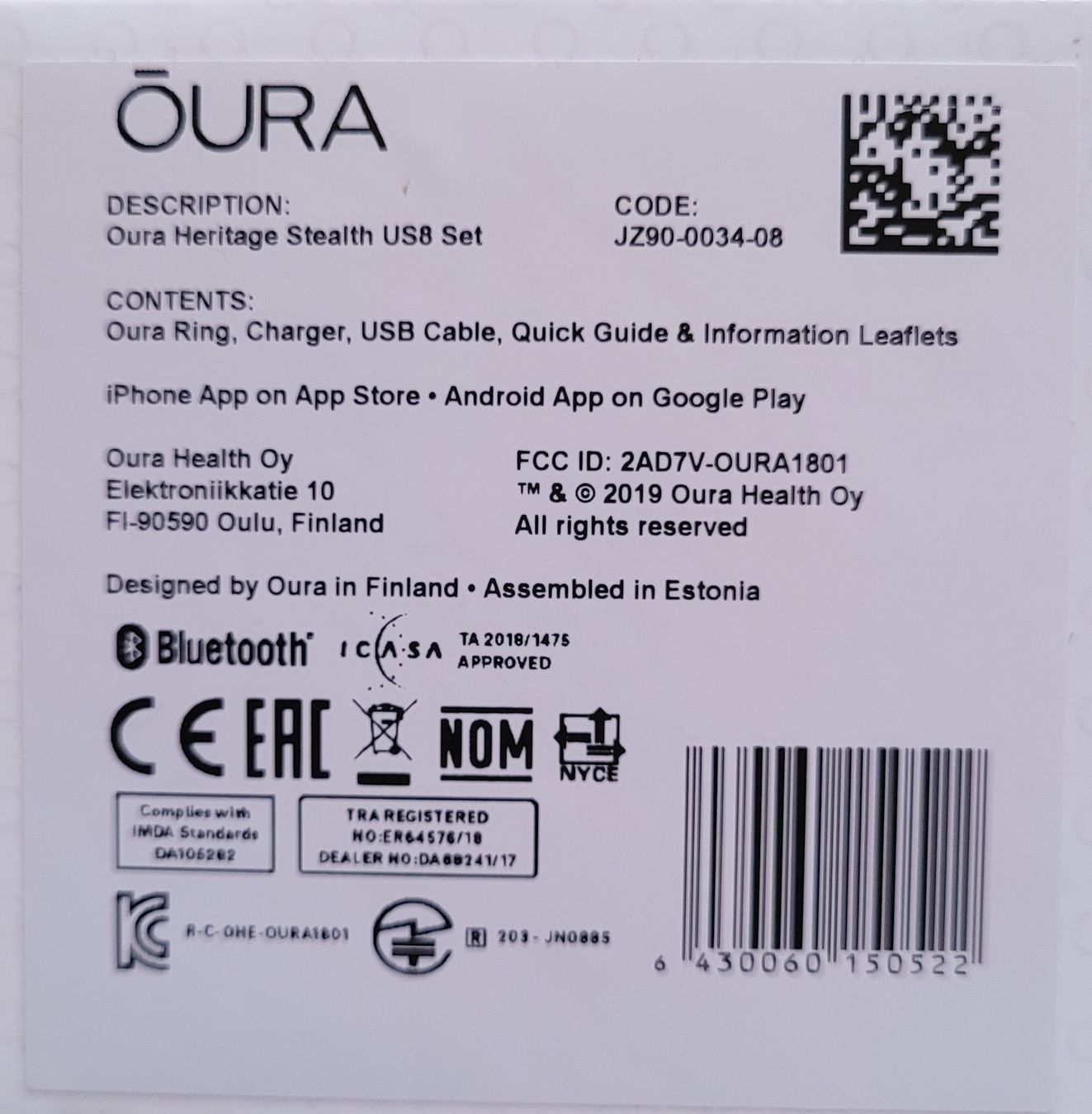 Oura Anelli: Oura Ring Heritage Stealth Grösse US8 Gebraucht – Usato da Eich venduto da rah_8589 1