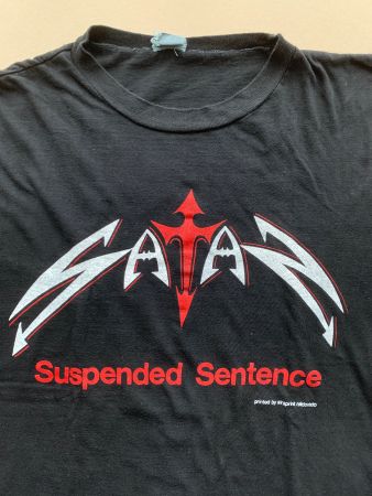 SATAN Suspended Sentence 1987 Tour Muscle Shirt, ultra rare!