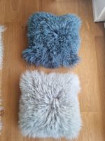 2 Zierkissen aus Lammfell