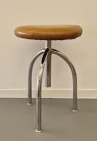 MCM Vintage Design, Dreibein Hocker, Stahlrohr, Bauhaus, 50