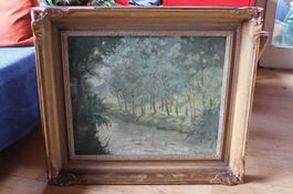 Gelegenheit original Gemälde "Landschaft H. Batt 1943"