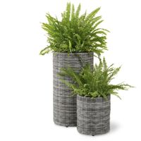 TCHIBO 2 x Blumentopf Pflanztopf Übertopf grau NEU Fr.179.