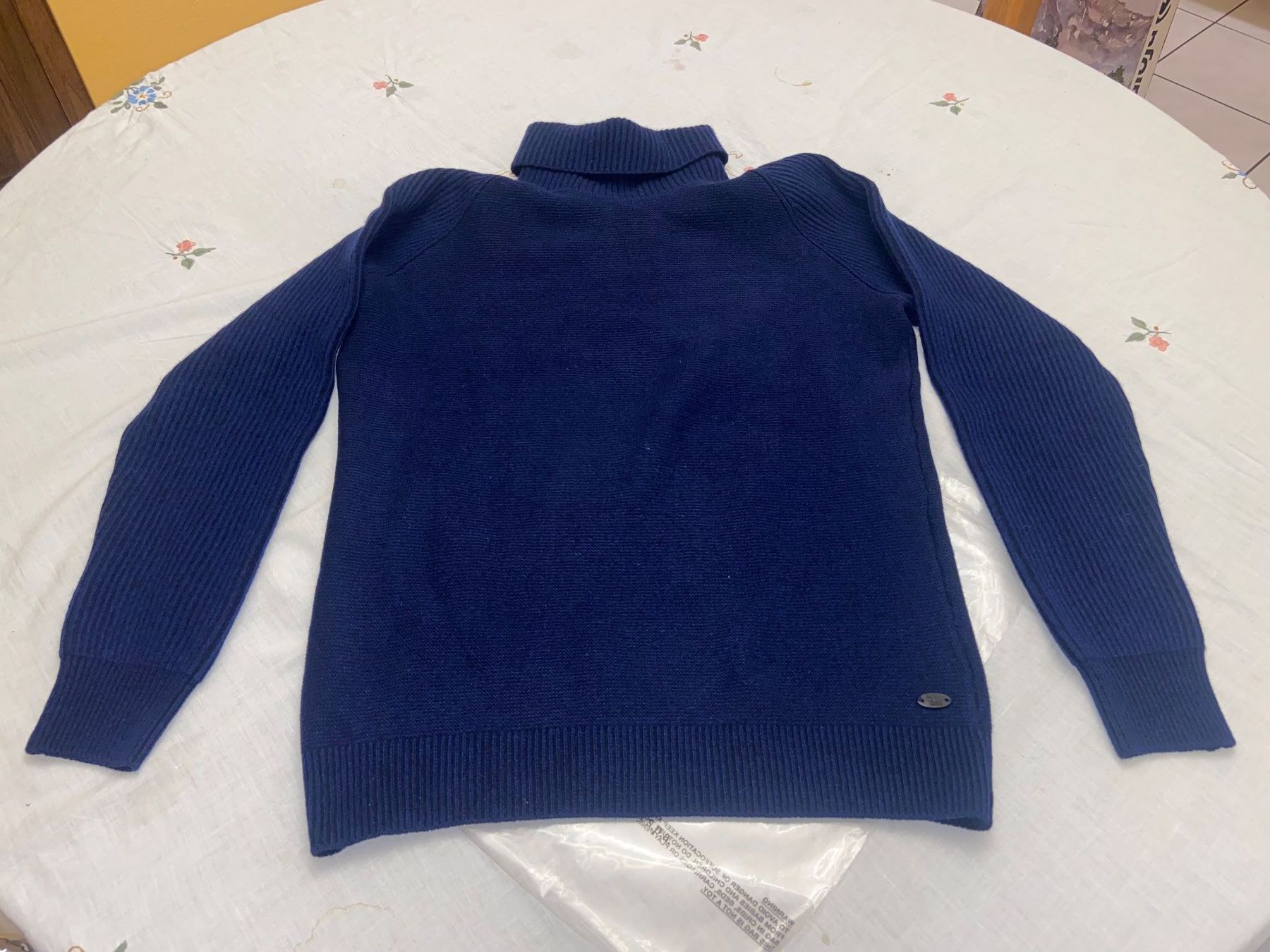 Pullover & Sweatshirts: Pull col roulé Lanificio Colombo bleu100% kid cachemire neuf – Neu und originalverpackt aus Réchy von santiwwrld_514 2