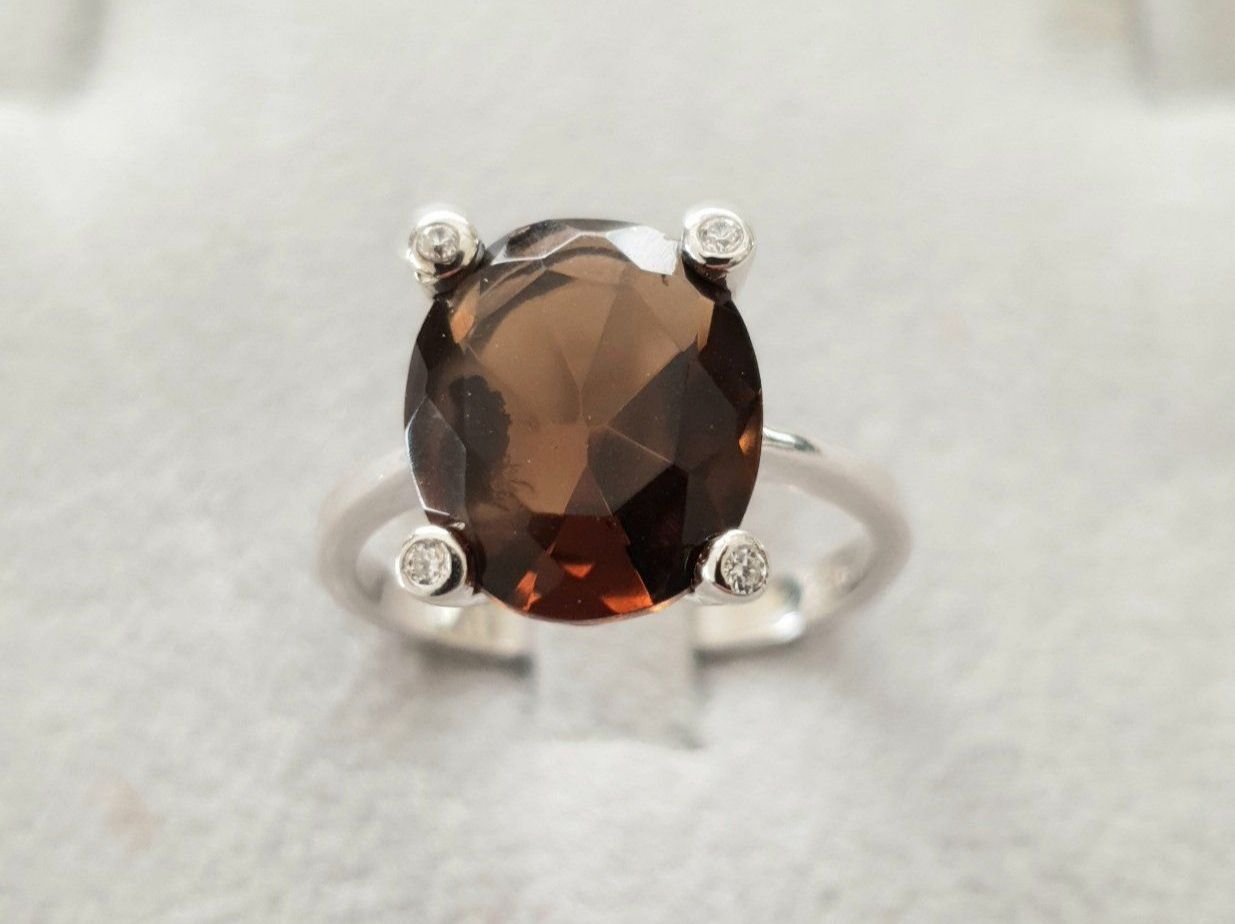 Ringe: Zeitloser Silber925  Rauchquarz Ring - Neu – Neu und originalverpackt aus Uetikon am See von Coralreef 2