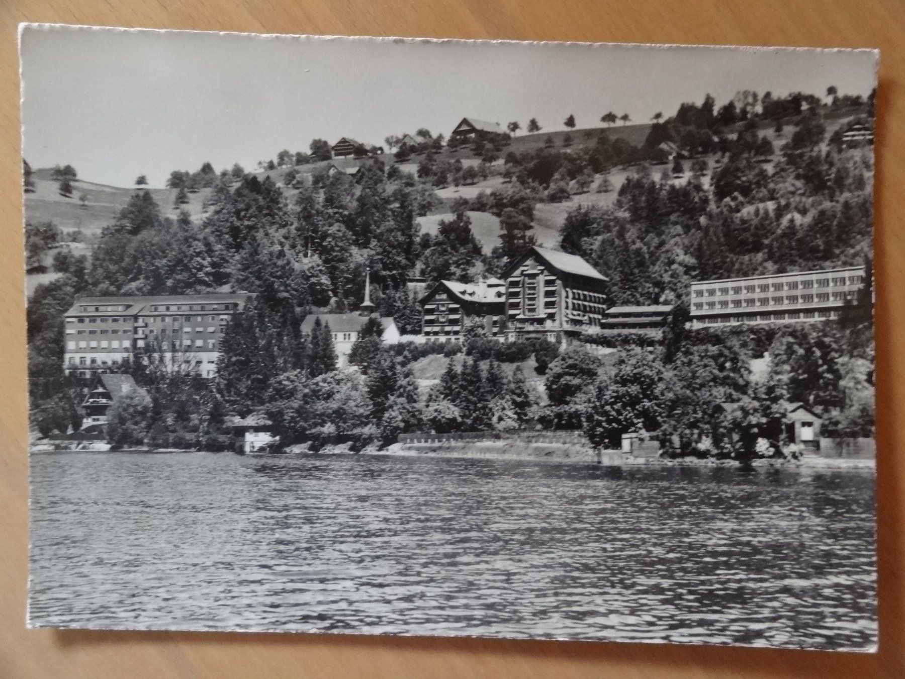 Cartoline postali: Gesamtansicht Ländli am Aegerisee - 1959 – Usato da St Léonard venduto da Riglin