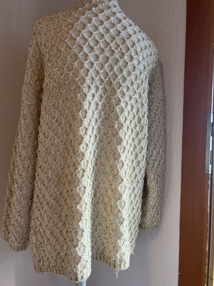 Giacche: Brigitte Bardot Strickjacke, S/M, creme-gold – Usato da Linden venduto da Annelie12 3