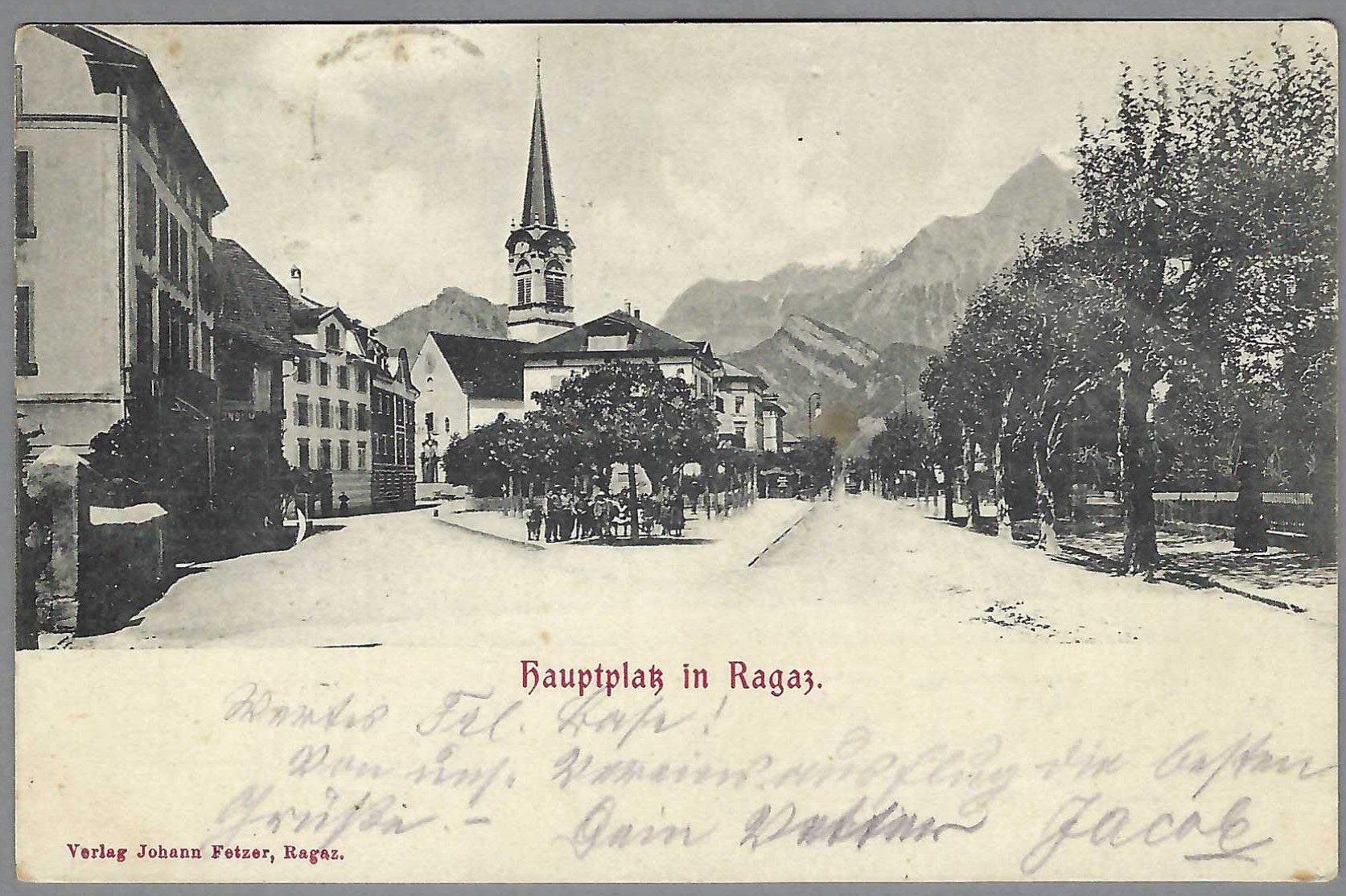 Ansichtskarten: 1902, BAD RAGAZ – Gebraucht aus Pura von ulisse1957