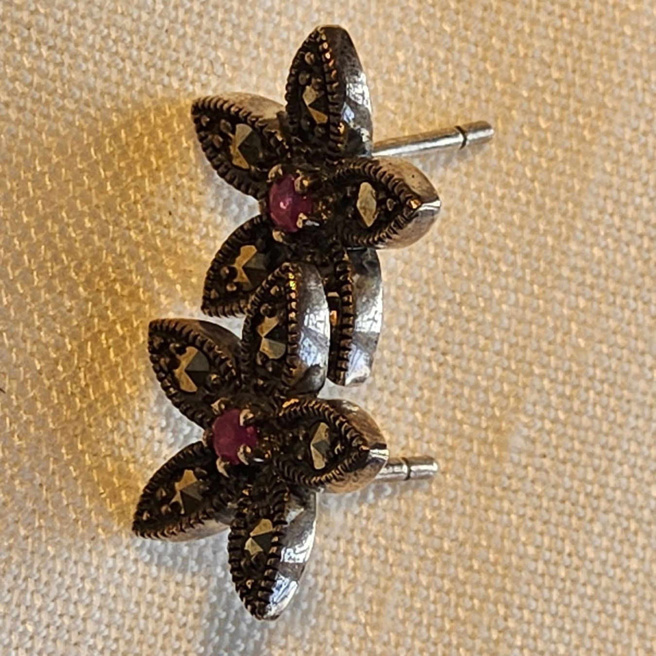 Ohrringe & -stecker: Vintage Sterling Silber Markasiten Ohrstecker – Gebraucht aus Zürich von sanwit 4