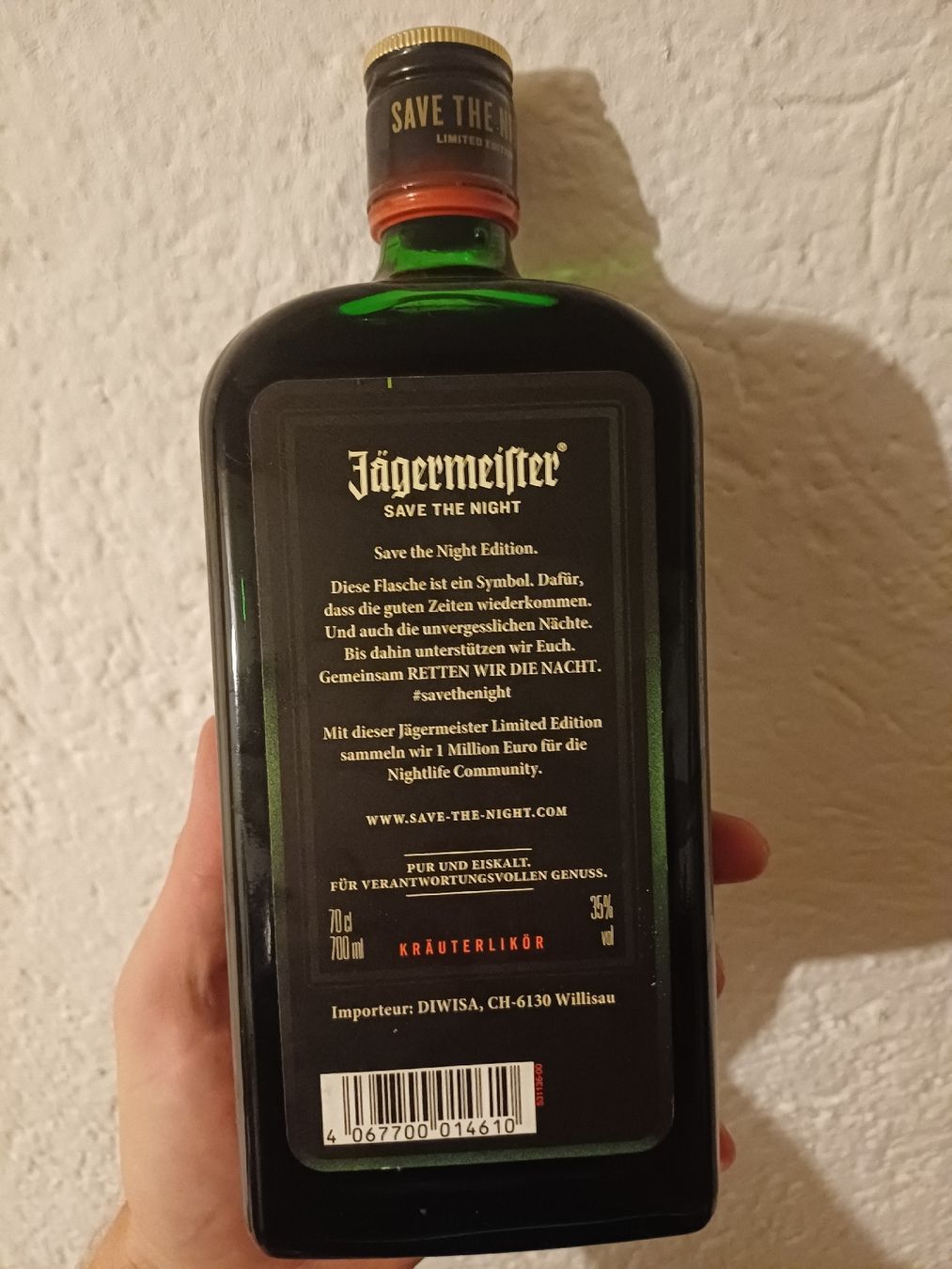 Spiritueux: Jägermeister Save the night edition – Neuf avec emballage d'origine à frauenfeld par _Plies_ 1